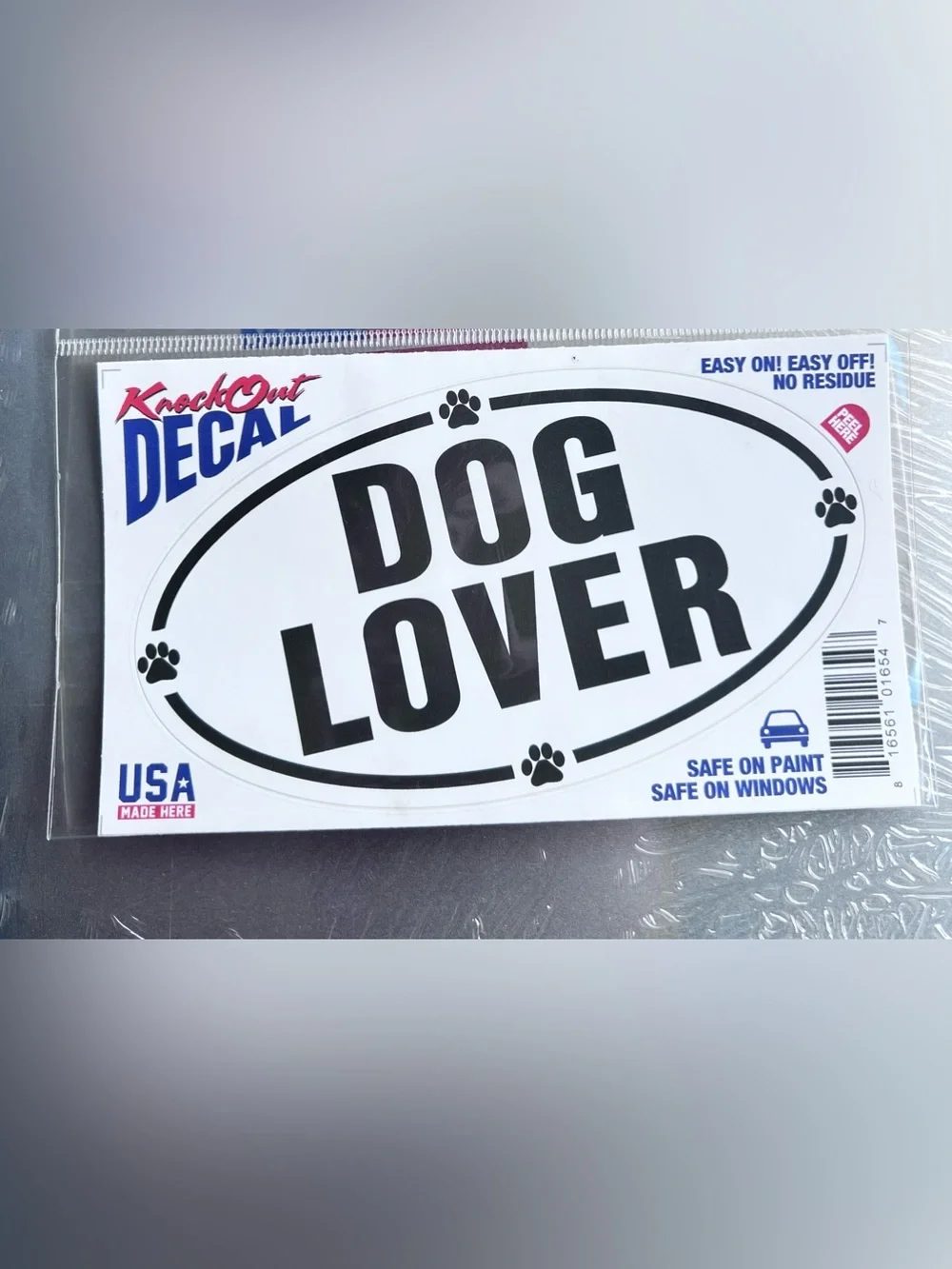 Dog Lover Black and White Decal Sticker -3 pack